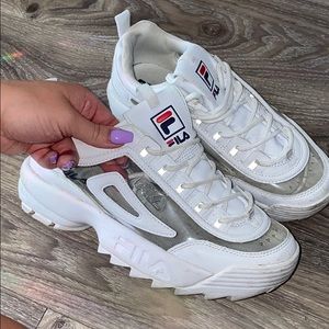 Clear Fila shoes